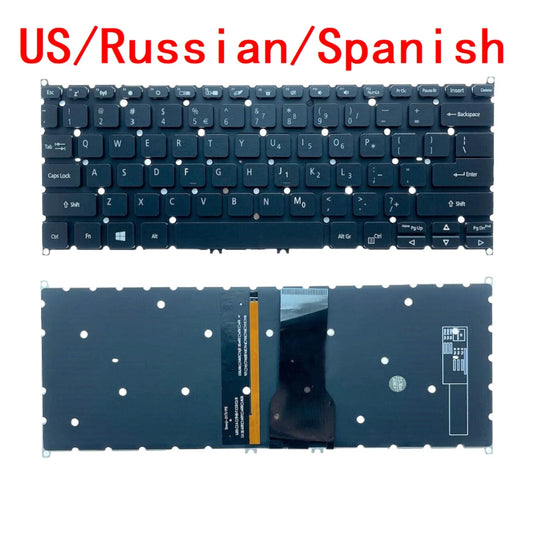 New US Russian Spanish Laptop Backlit Keyboard For Acer Swift 3 SF114 SF314-54 SF314-54G SF314-41 SF314-41G SF114-32 Replacement  ACER laptop repair parts