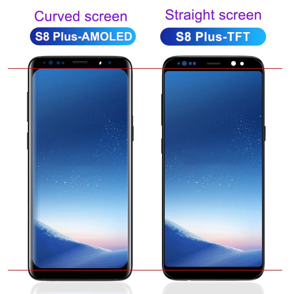 S8+ G955 G955F Display Screen Assembly for Samsung Galaxy S8 Plus Lcd Display Digital Touch Screen with Frame Replacement Parts Samsung phone repair parts