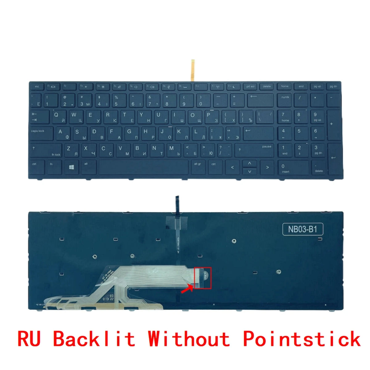 New US Russian Spanish Laptop Backlit Keyboard For HP Probook 450 G5 / 455 G5 / 470 G5 / 650 G4 / 650 G5 X8CA  HP laptop repair parts