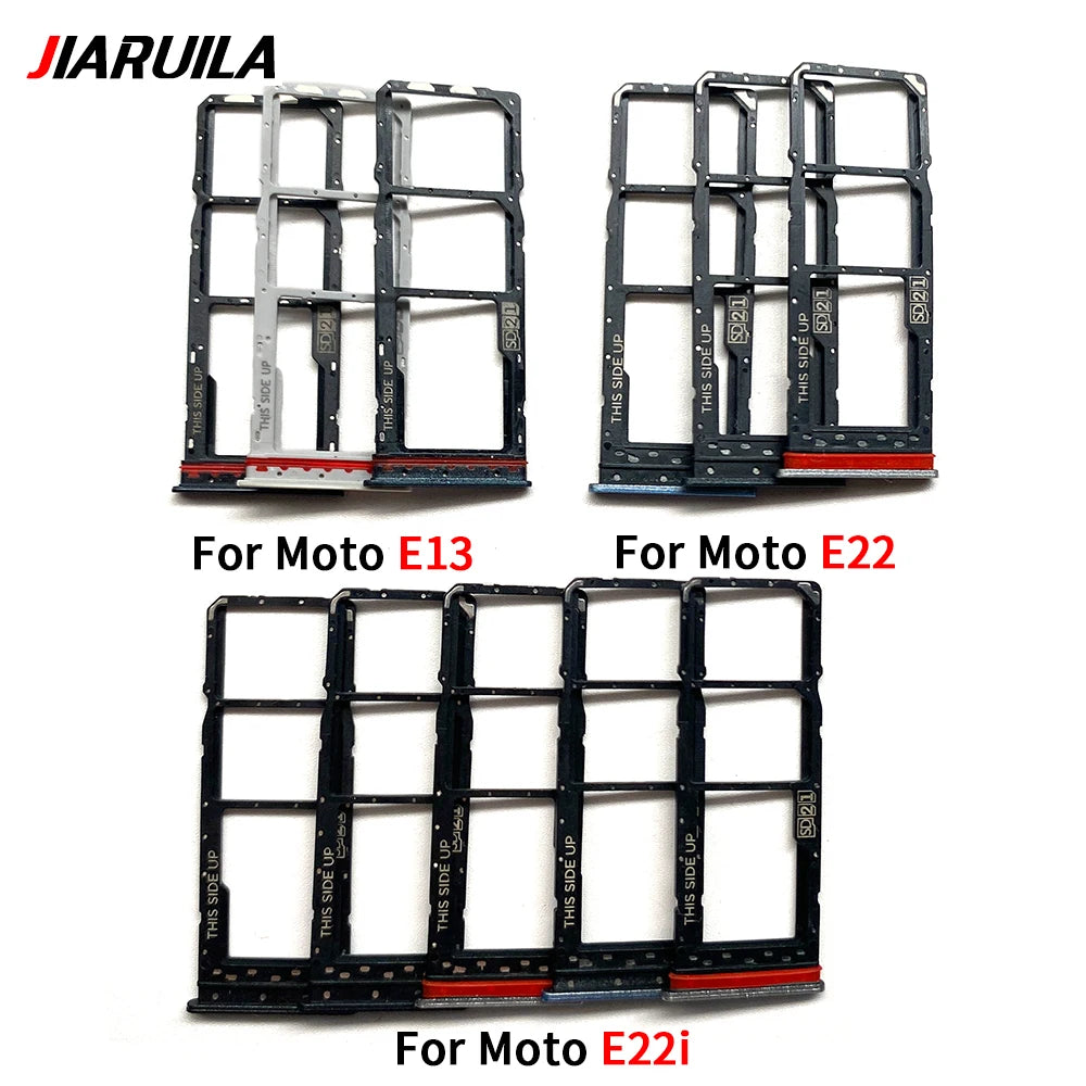 10Pcs, SIM Card Tray Slot Holder Adapter Accessories For Motorola Moto E13 E32 E22 E22i Motorola phone repair parts