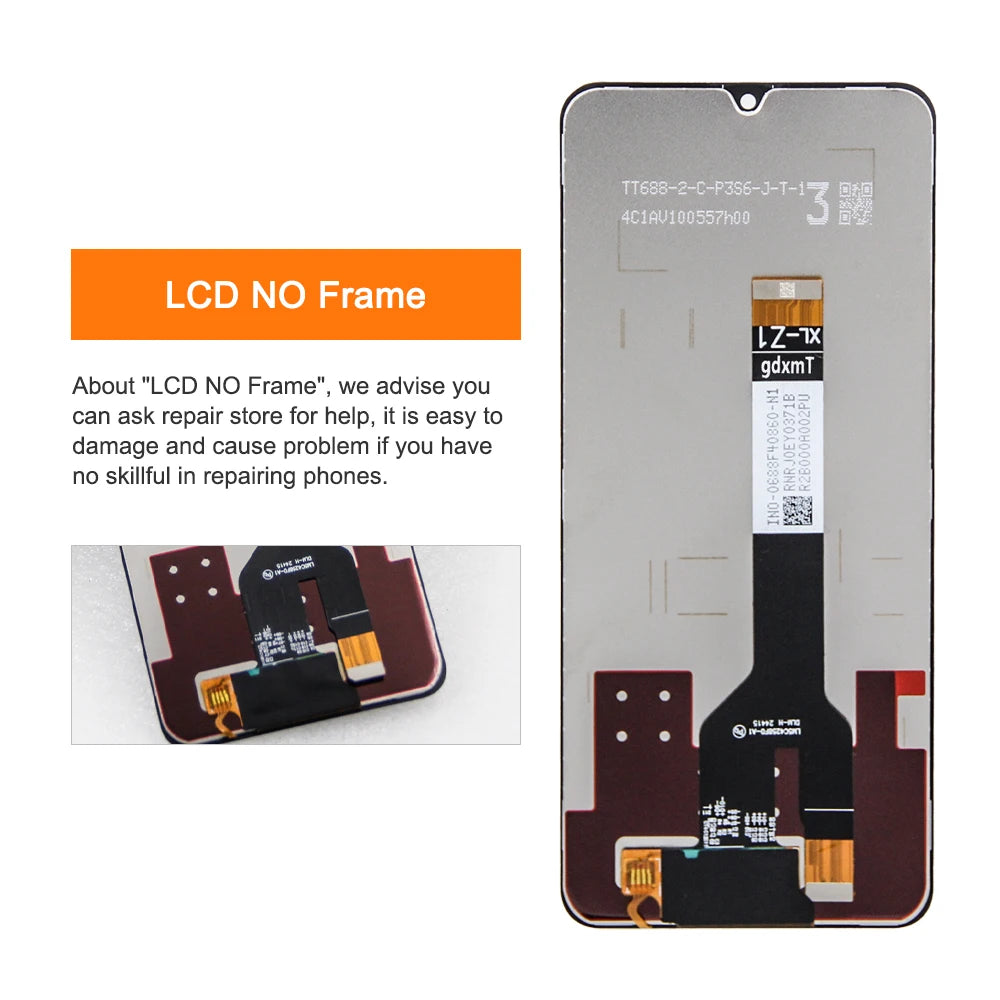 For Redmi A5 4G Touch Screen 25028PC03G 25028RN03A 25028RN03I for Redmi A5 4G with Frame Display Digitizer Assembly Repair Parts Redmi phone repair parts