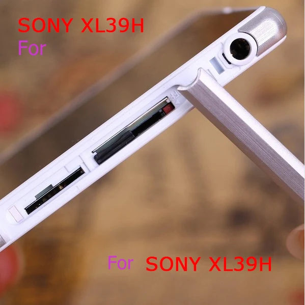 100% New housing-USB Charging Port Dust Plug cover +   Port SIM Card Port Slot cover for Sony Xperia Z Ultra XL39H C6802 Sony phone repair parts