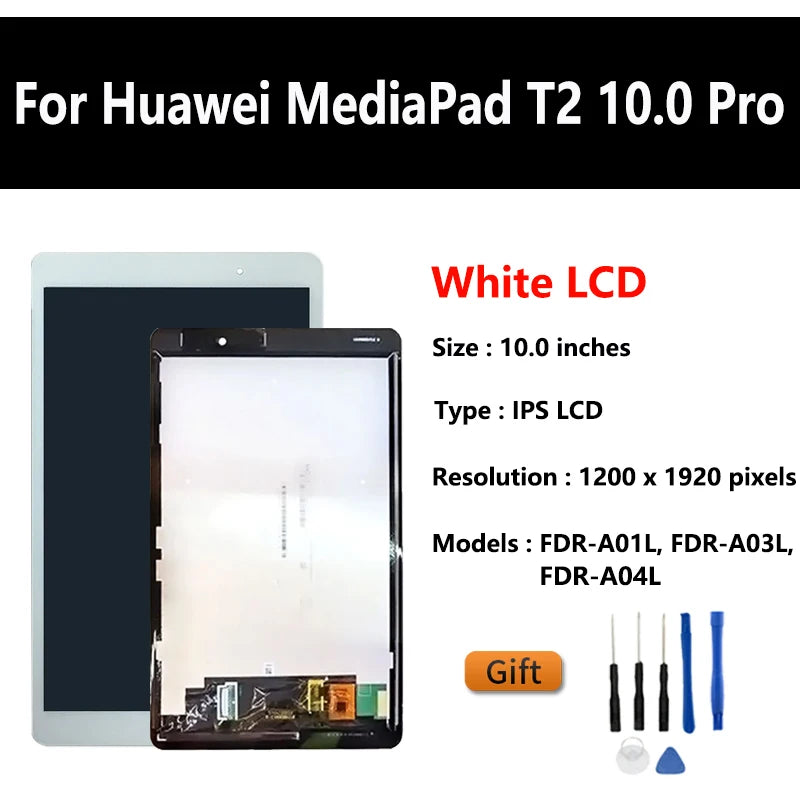 OEM For Huawei MediaPad T2 10 Pro FDR-A01L LCD FDR-A03L FDR-A04L LCD Display Touch Screen Digitizer Assembly Replacement Tablet repair parts