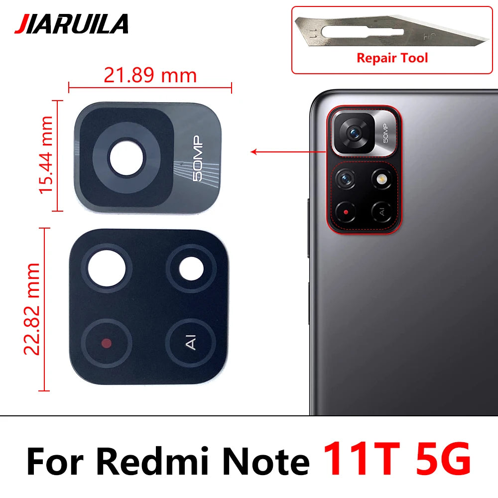 Rear Back Camera Glass Lens For Xiaomi Redmi Note 11 11E 11s 11T 11 Pro Plus 5G With Adhesive Sticker  Xiaomi  Xiao mi phone repair parts