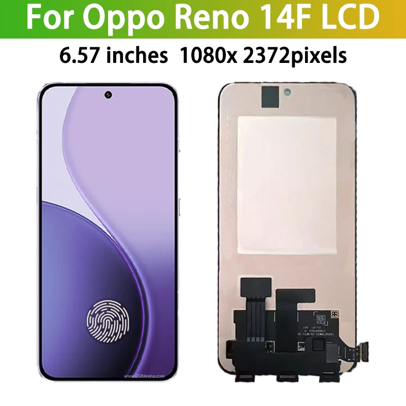 AMOLED For Oppo Reno14 PLA110 LCD Reno 14 Pro PKZ110 Display+Touch For Oppo Reno14 F 14F CPH2743 LCD Parts  Oppo phone repair parts