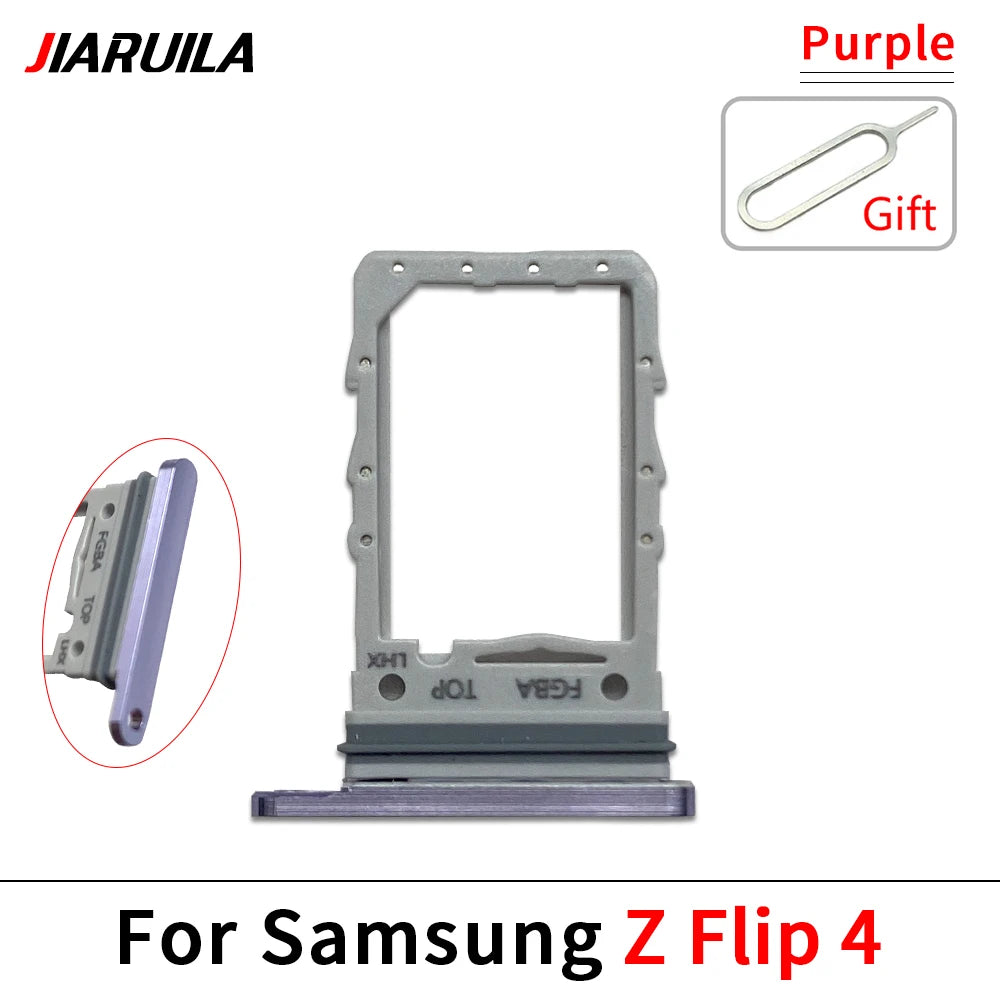 10Pcs/Lot, New For Samsung Z Flip 2 3 4 5 6 5G F711 F721 F731 F741 SIM Card Tray Slot Holder Adapter Accessories Samsung phone repair parts