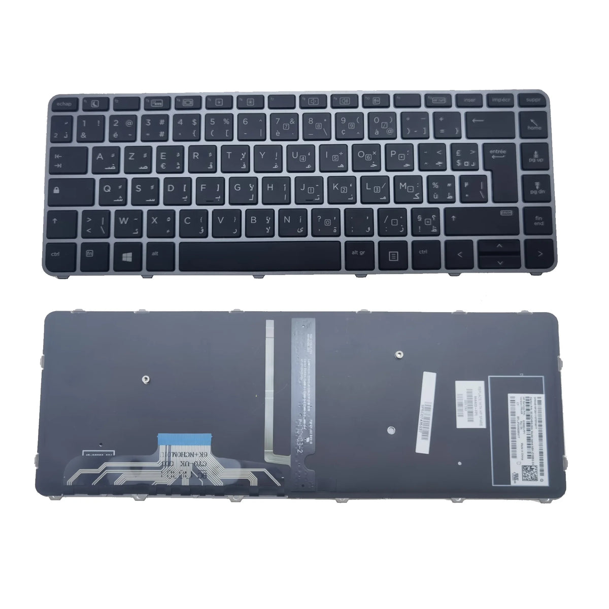 New US Spanish Arab Brazil Laptop Backlit Keyboard For HP Elitebook folio 1040 G3 844423-FP1 818252-FP1 NSK-CY0BQ 2A  HP laptop repair parts