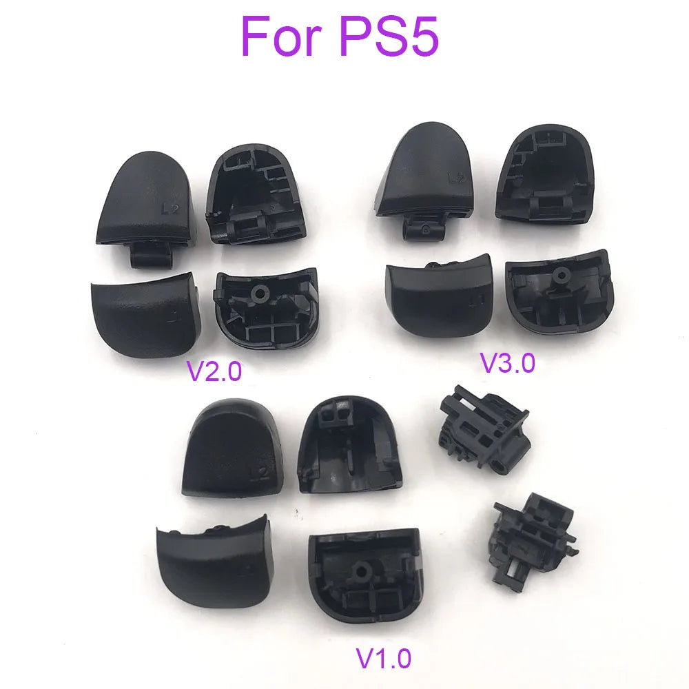 1-10 Set Black Replace R1 L1 R2 L2 Triggers Buttons For PS5 010 020 030 Controller Game Key W/ Spring Game console repair parts
