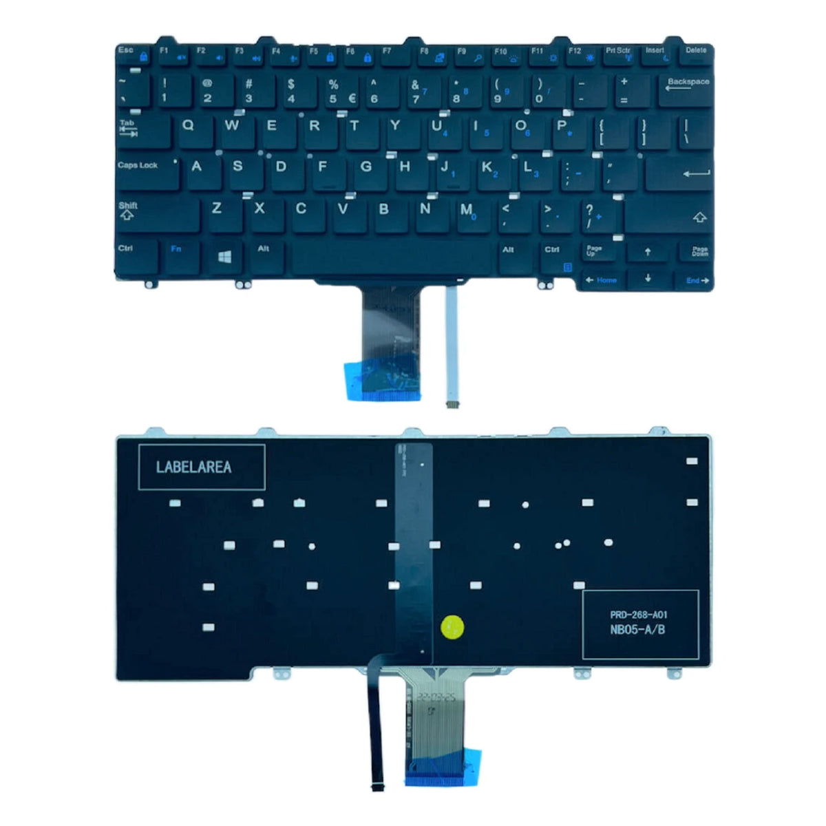 New US UK Laptop Backlit Keyboard For Dell Latitude E5270 E7270 XPS 12"inch E9250 Notebook PC ReplacementDell laptop repair parts