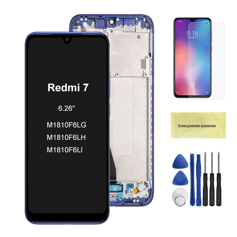 Display Screen for Xiaomi Redmi Note 7 M1901F7G LCD Display Touch Screen Digitizer with Frame for Redmi 7 Redmi7 Replacement Xiaomi phone repair parts