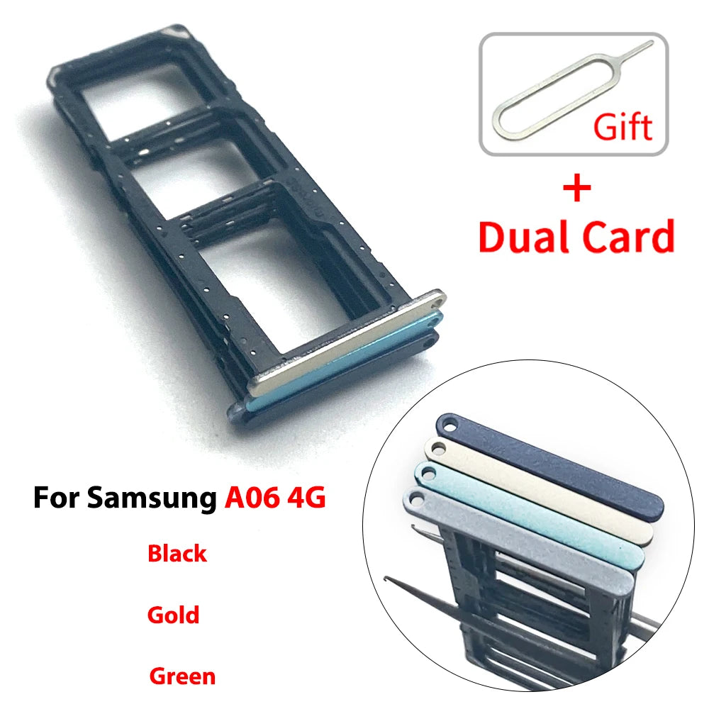 New For Samsung A06 A16 4G 5G SIM Card Slot SD Card Tray Holder Adapter Repair Parts Samsung phone repair parts