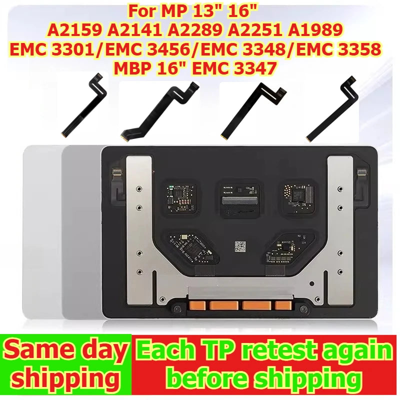 A2159 A2141 A2289 A2251 A1989 Touchpad Trackpad for Macbook pro 13" 16" EMC3301 EMC3347 EMC3456 EMC3348 EMC3358 Track pad cable Macbook repair parts
