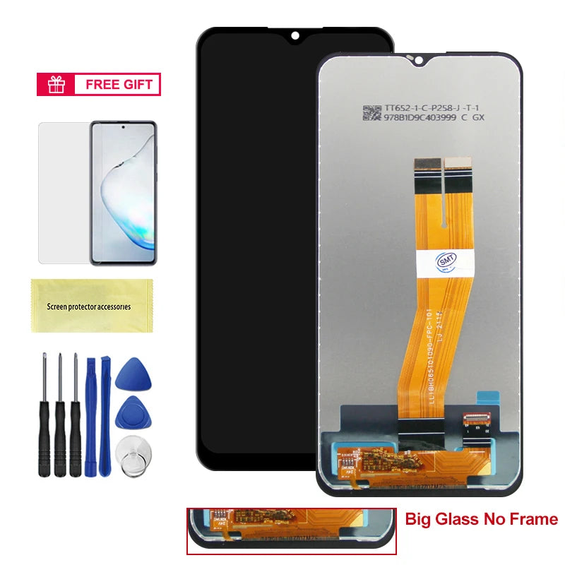 A02S Display Screen With Frame for Samsung Galaxy A02s SM-A025F/DS A025G/DS Display Touch Screen Digitizer Assembly Replacement Samsung phone repair parts