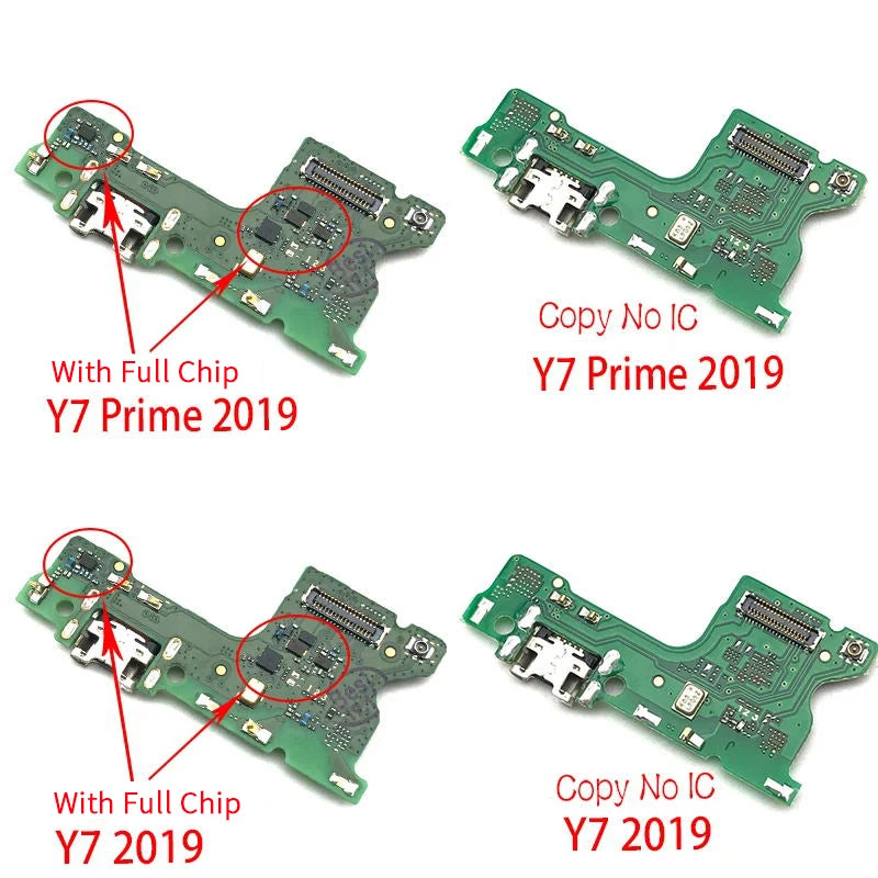 Dock Connector Charger Board For Huawei Y7 2019 / Y7 Prime 2019 USB Charging Port Flex Cable with Microphone Replacement Huawei phone repair parts