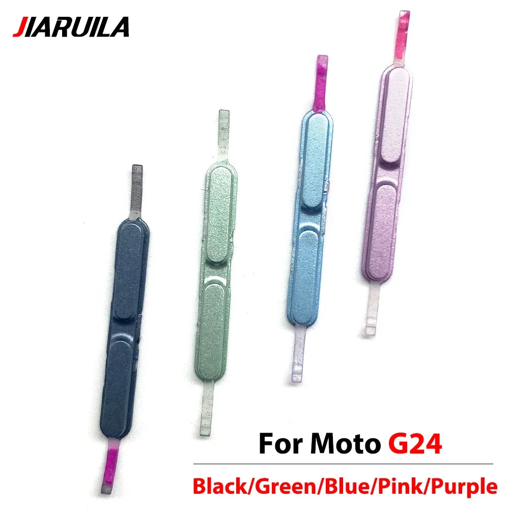 10Pcs, Side Key Power and Volume Button Key For Motorola Moto G04 G14 G24 G34 G54 G84 Replacement Parts Motorola phone repair parts