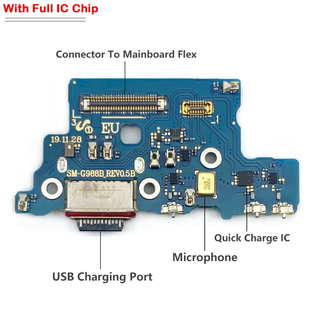 USB Charging Port Microphone Dock Connector Board Flex Cable For Samsung S20 Plus Ultra G986B G988B G981B Repair Parts Samsung phone repair parts