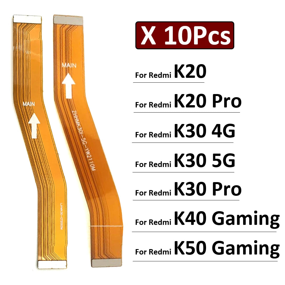 10Pcs/Lot, New For Xiaomi Redmi K20 K30 Pro K40 K50 Gaming 4G 5G Main Board Motherboard Connector Board Flex Cable  Xiaomi  Xiao mi phone repair parts