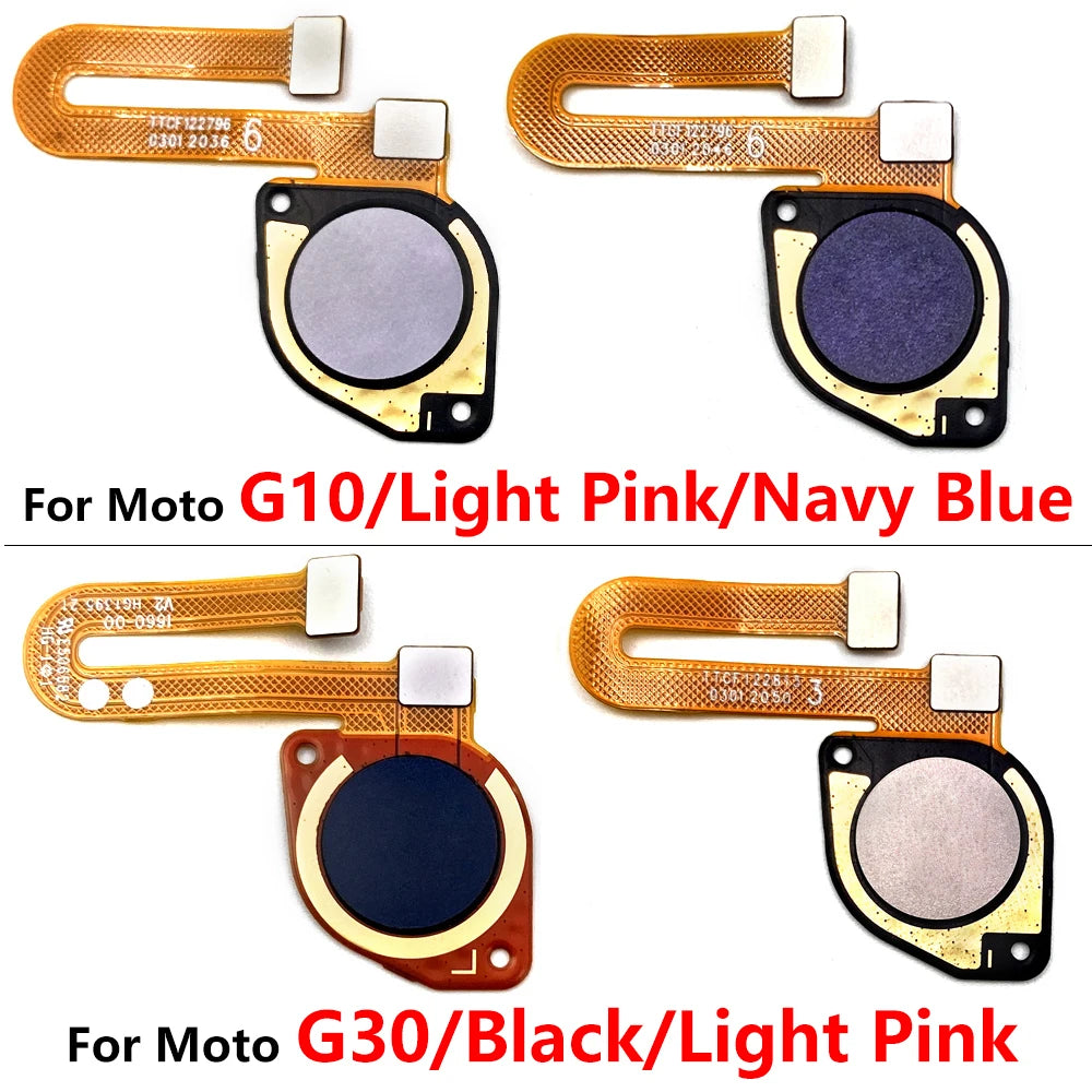 10Pcs/Lot,  Fingerprint Sensor Home Return Key Menu Button Flex Cable For Moto G10 G20 G30 G50 G60 G60s Motorola phone repair parts