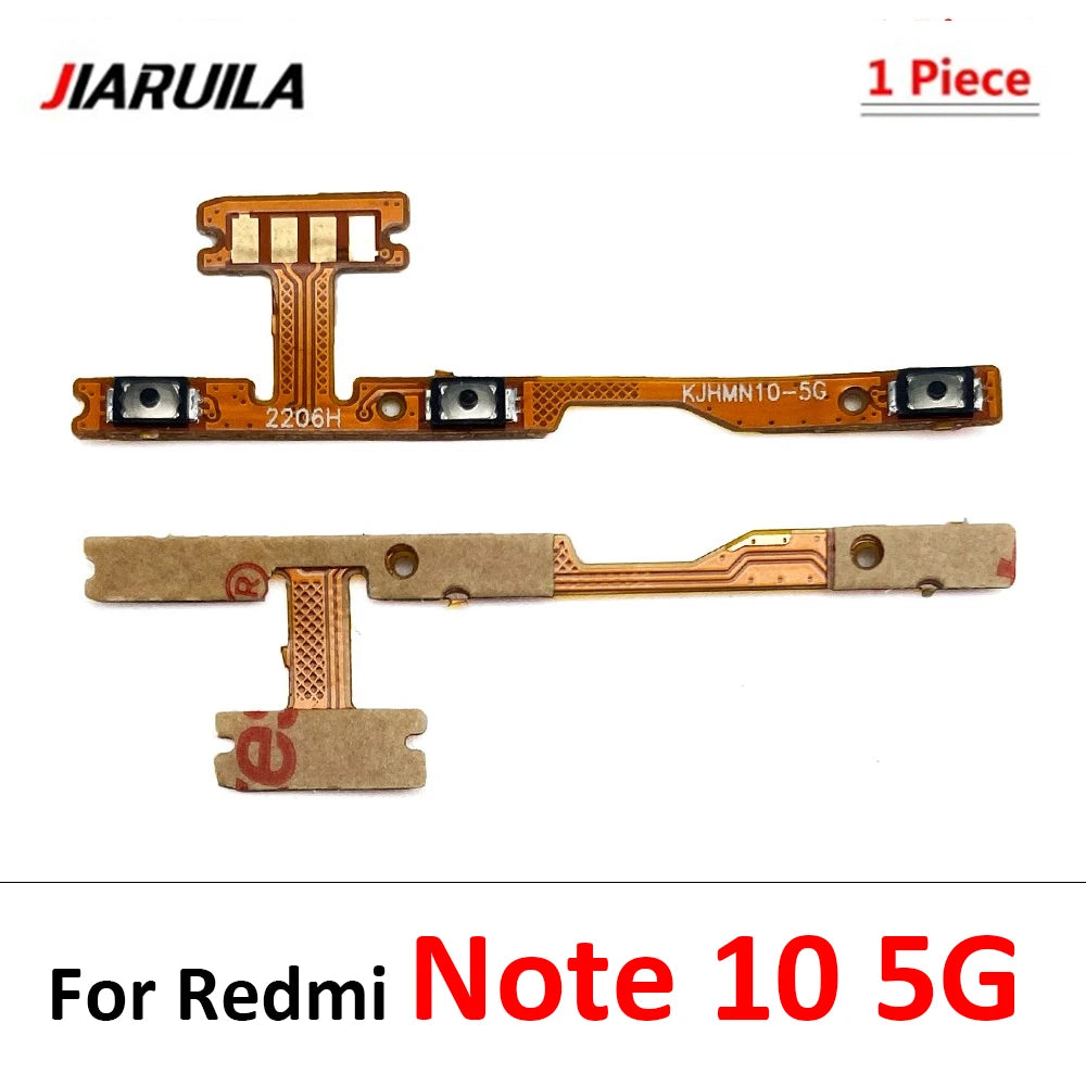 Power On Off Volume Side Button Key Flex Cable For Xiaomi Redmi Note 10 10s 11 11s 11T 11E 12 12s 13 Pro Plus 4G 5G　  Xiaomi  Xiao mi phone repair parts