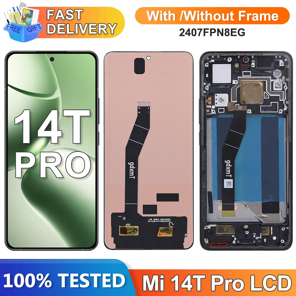 6.67" OEM For Xiaomi Mi 14T Pro LCD For Xiaomi Mi 14T Pro 2407FPN8EG LCD Display Touch Digitizer Assembly Parts Xiaomi phone repair parts
