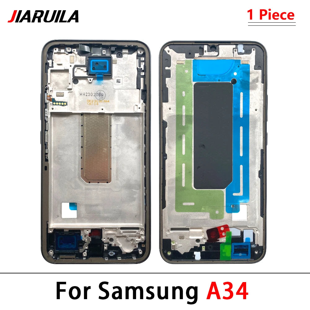 10Pcs, Middle Frame For Samsung A13 A14 A23 A24 A34 A54 A33 A73 4G 5G Front Frame Housing Bezel Repair Parts Samsung phone repair parts