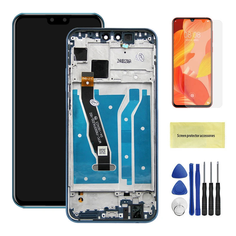 6.5" Screen Assembly for Huawei Y9 2019 JKM-LX1 LX2 LX3 Lcd Display Digital Touch Screen with Frame for Huawei Y9 2019 Assembly HUAWEI phone repair parts