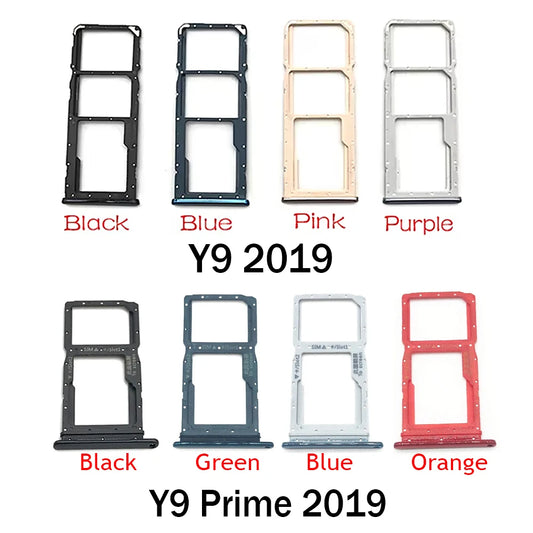 SIM Card For Huawei Y9 Prime 2019 SIM Card Slot SD Card Tray Holder Adapter Parts Huawei phone repair parts