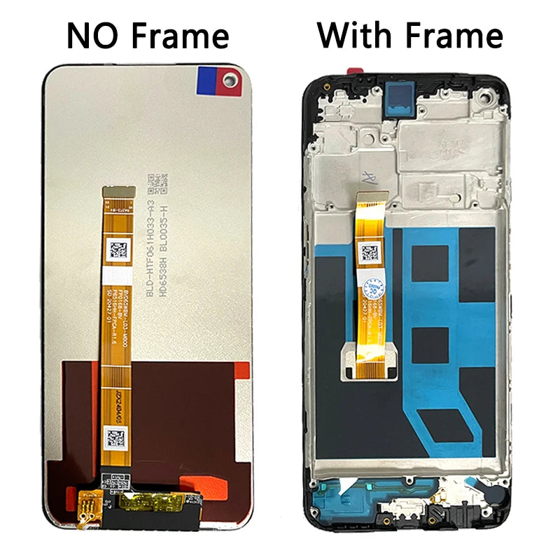 6.5"Inch 90Hz For Oppo A53s 4G CPH2139 LCD Display Touch Screen Digitizer Assembly Replacement For Oppo A53 4G CPH2127 LCD Frame Oppo phone repair parts Realme phone repair parts