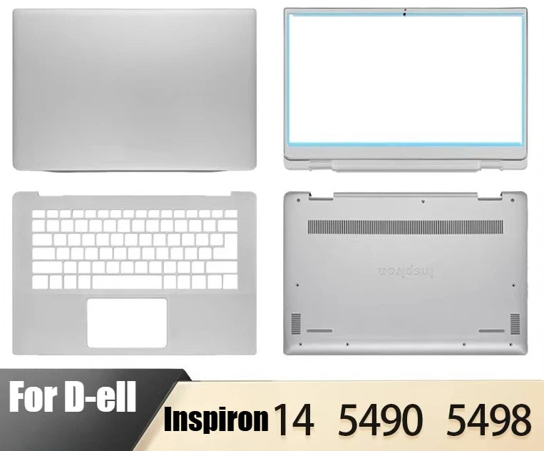 Cover Case for Dell Inspiron 14 5490 5498 LCD top back housing cover bezel frame bottom case hinge upper palmrest Shell Dell laptop repair parts