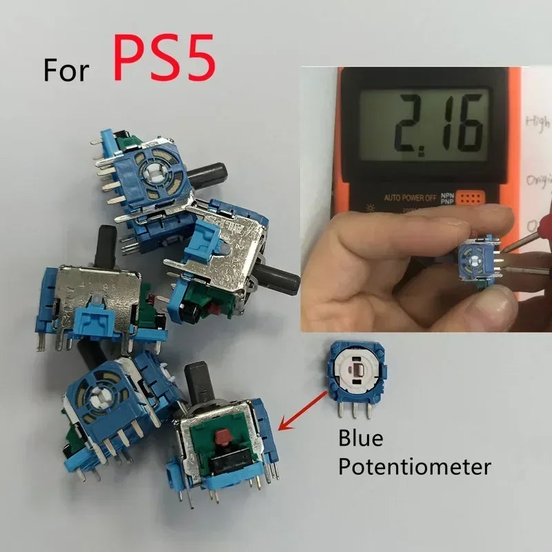 10pcs Original for Ps5 Dualsense Gamepad Controller 3D Analog Stick for Playstation 5 Joystick Button 2.3K Blue Potentiometer Game console repair parts