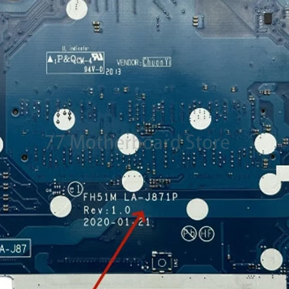 Laptop Motherboard FH51M LA-J871P For Acer AN517-52 AN515-55 With CPU i5-10300H i7-10750H GPU GTX1650 GTX1650Ti 4G 100% Tested Acer laptop repair parts