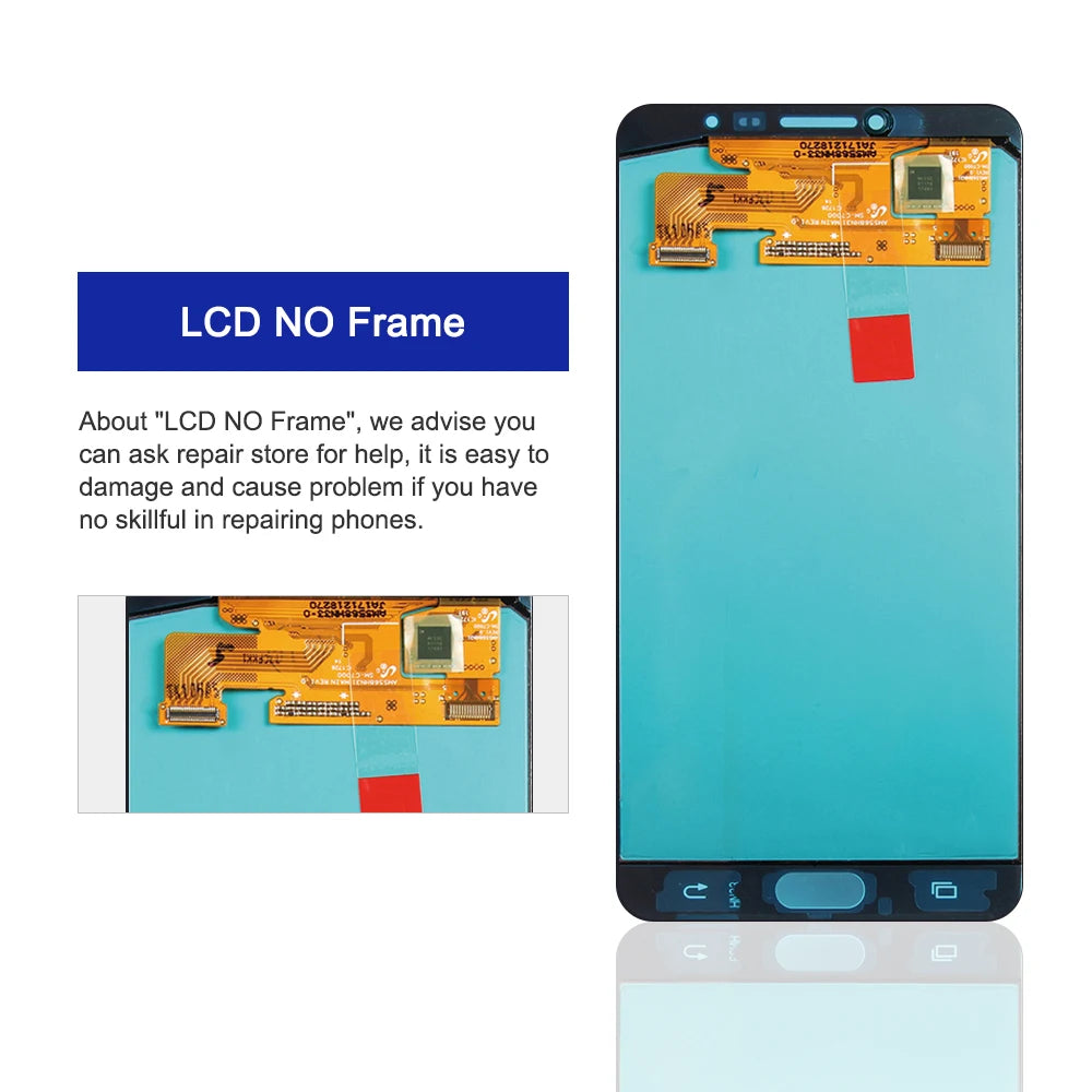 5.7'' Super AMOLED C7000 Display Screen, for SAMSUNG Galaxy C7 C7000 LCD Display Touch Screen Digitizer Assembly Replacement Samsung phone repair parts