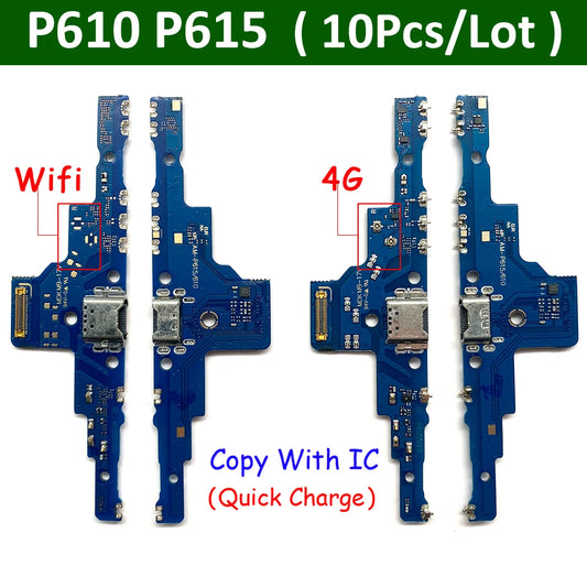 10Pcs, New For Samsung Tab S6 Lite P610 P615  USB Micro Charger Charging Port Dock Connector Microphone Board Flex Cable Samsung phone repair parts
