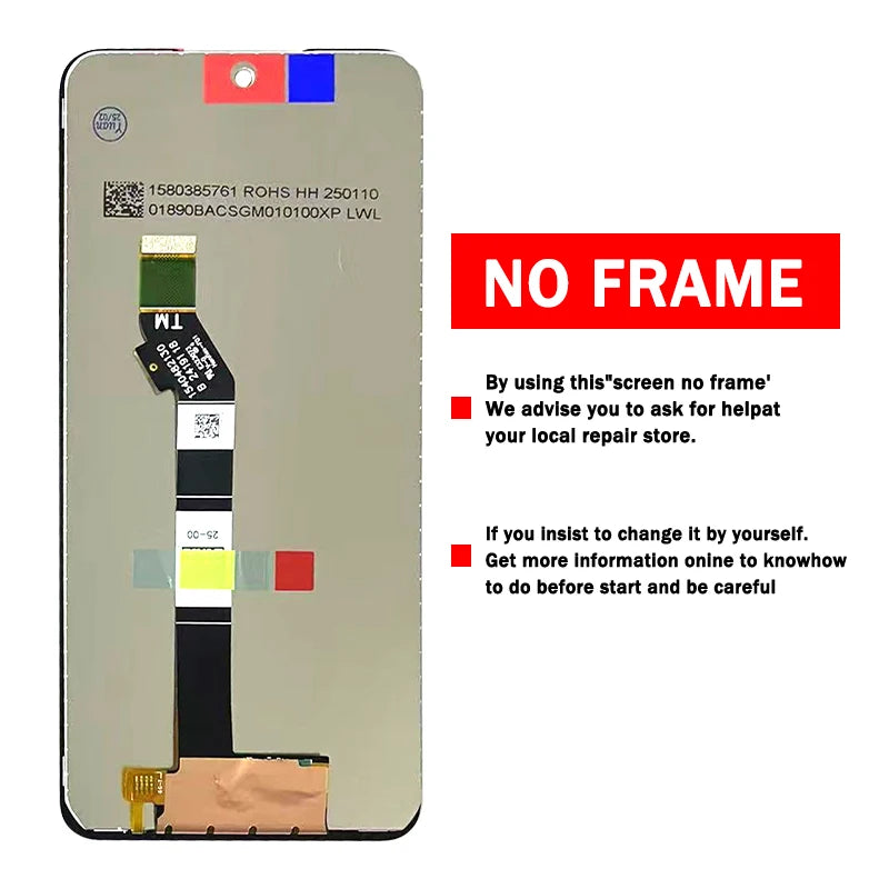 6.72" LCD For Moto G15 LCD For Motorola Moto G15 LCD Display With Frame Touch Screen Panel Digitizer Assembly Replacement Motorola phone repair parts