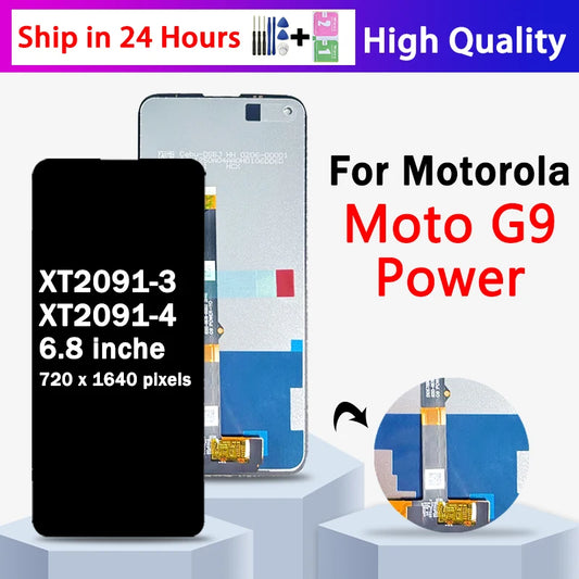 6.8“High Quality For Motorola Moto G9 Power LCD Display Touch Screen Digitizer Assembly For Moto G9 Power XT2091-3 XT2091-4 LCD Motorola phone repair parts