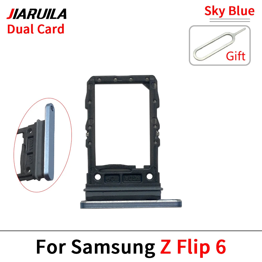 New For Samsung Z Flip 2 3 4 5 6 5G F711 F721 F731 F741 SIM Card Slot SD Card Tray Holder Adapter Samsung phone repair parts