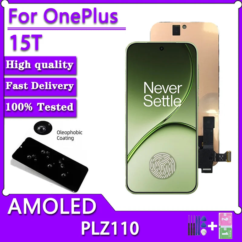 6.32" AMOLED For OnePlus 15T LCD PLZ110 Display Touch Screen Digitizer Assembly 1+15T Display Replacement  OnePlus phone repair parts