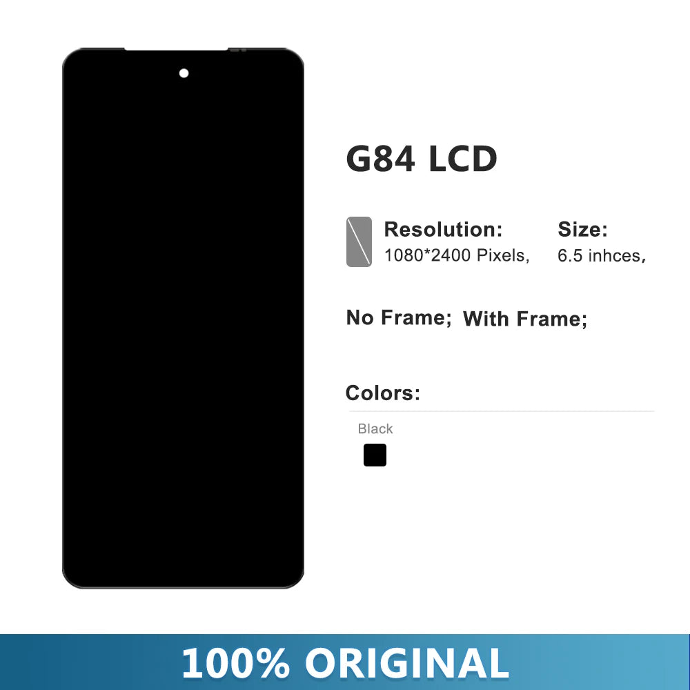 For Motorola Moto G84 5G LCD Touch Screen Display Digiziter For Moto XT2347-2 XT2347-1 Assembly Replacement 100% Tested Motorola phone repair parts