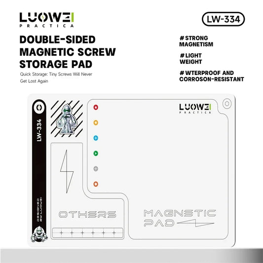 LUOWEI LW-334 Double-Side Magnetic Screw Storage Pad High Temperature Resistance Screw Mat for Mobile Phone Repair Tool Professional Repair Tools