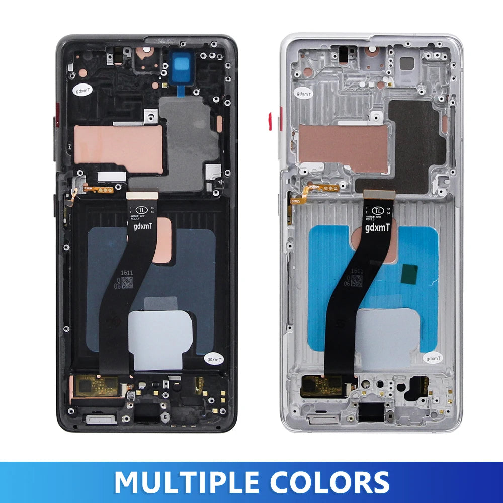 AMOLED with Frame S21 Ultra Screen for Samsung Galaxy S21 Ultra 5G G998B G998B/DS Lcd Display Touch Screen Digitizer Assembly ﻿ Samsung phone repair parts