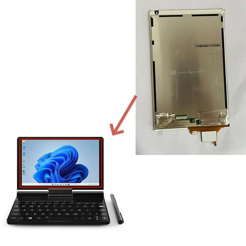 For GPD Pocket3 LCD Display With Touch Screen Digitizer Assembly Repair Parts Replacement Game console repair parts
