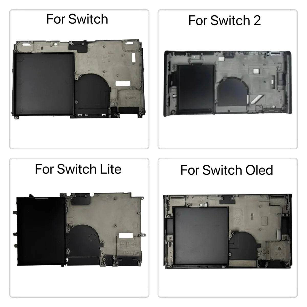 For Nintendo Switch / NS 2/OLED / LITE / Switch 2 Front Frame Middle Metal Cover Battery Holder Heat Dissipation Shell Game console repair parts