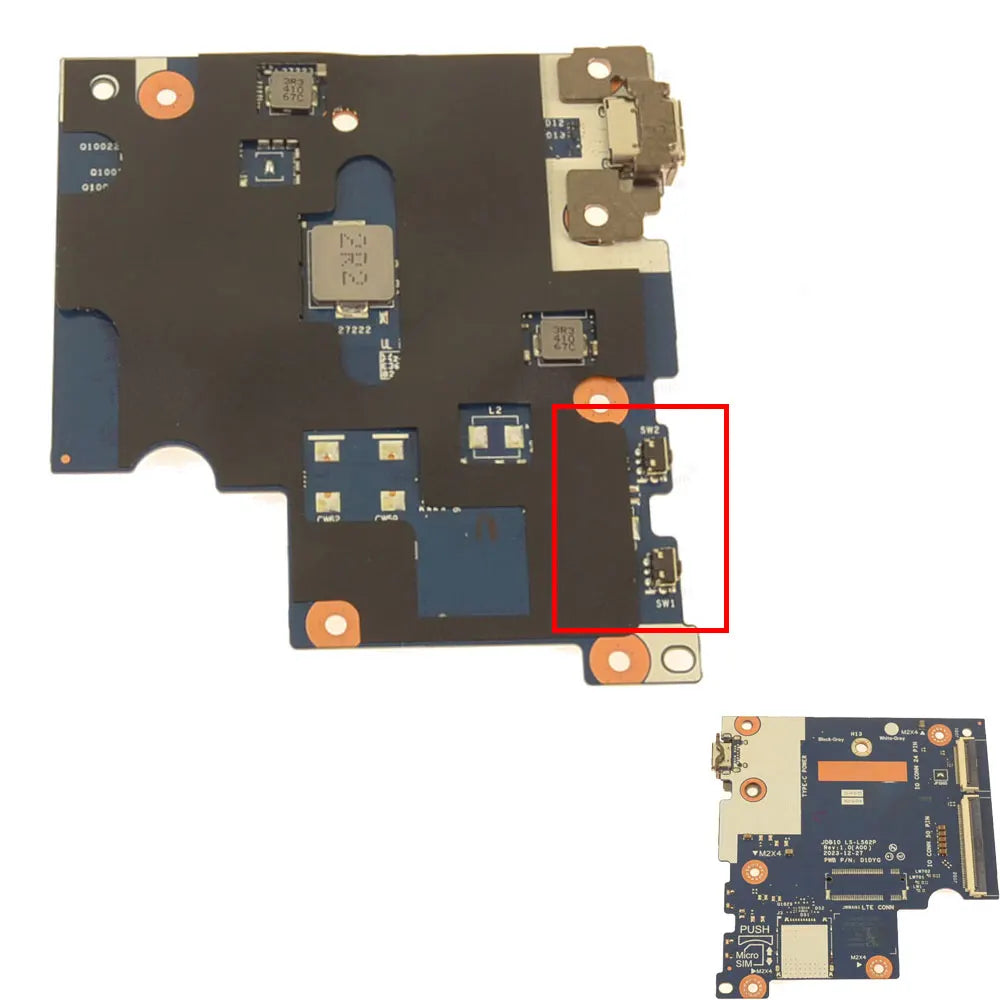 For Dell Chromebook 11 3120 2-IN-1 Laptop Type-c USB-C USB DC Power Connector Jack DC-IN Charging Switch Power Button Board Dell laptop repair parts