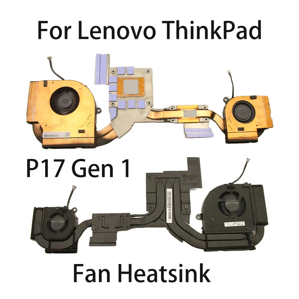 Original For Lenovo ThinkPad P17 Gen 1 N19E Delta Laptop Fan Heatsink CPU Cooler Cooling Fan FRU:5H40X89387 5H40X89385 Lenovo laptop repair parts