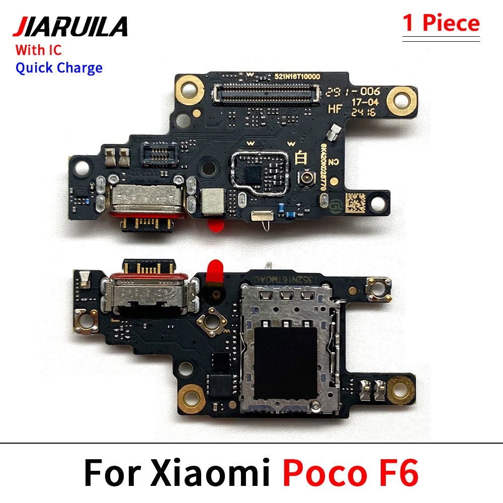 10Pcs, USB Charging Port Micro Dock Connector Board Flex Cable For Xiaomi Poco F4 F5 F6 X3 X4 X5 X6 M3 M4 M5 Pro 4G 5G GT  Xiaomi  Xiao mi phone repair parts