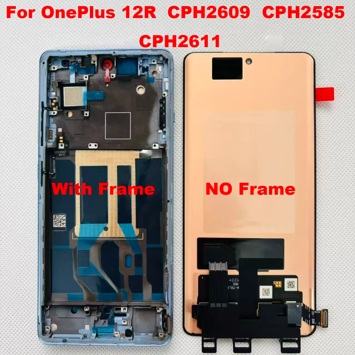 Original Amoled For Oneplus 12 12R Display LCD Screen With Frame 6.82"PJD110 CPH2573 CPH2581 CPH2583 LCD Touch Screen Assembly  OnePlus phone repair parts