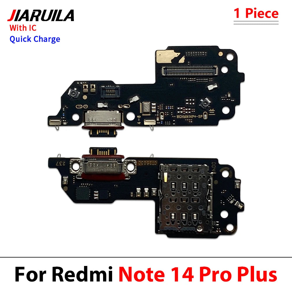 New For XIaomi Redmi Note 14 Pro Plus 4G 5G USB Charging Port Dock Charger Plug Connector Main Board Flex Cable  Xiaomi  Xiao mi phone repair parts