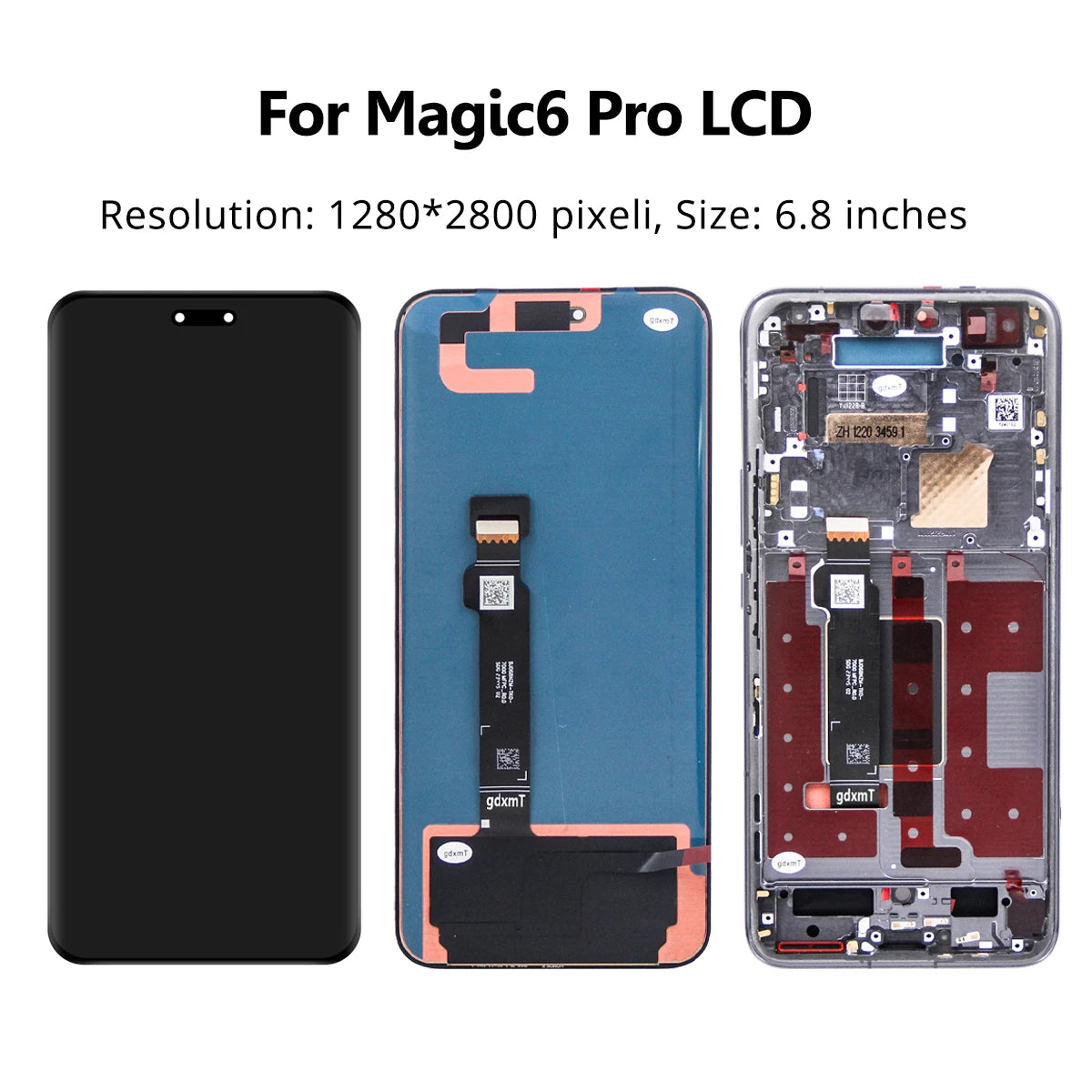 Tested 6.8''120Hz AMOLED  Display Replacement For Huawei Honor Magic 6 Pro LCD Display Touch Screen Magic6 Pro BVL-AN16 Honor phone repair parts