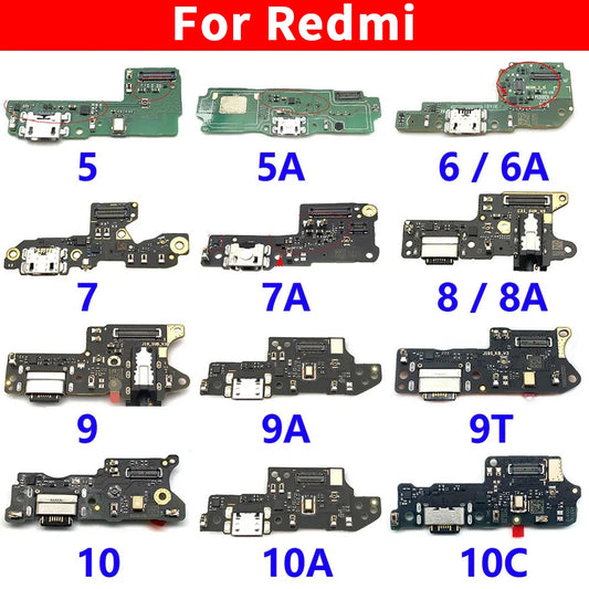 For Xiaomi redmi 3 3S 4 Pro 4X 5 5A 6 6A 7 7A 8 8A 9A 9T 9 10 10A 10C USB Charging Board Connector Dock Port Flex Cable Xiaomi  Xiao mi phone repair parts