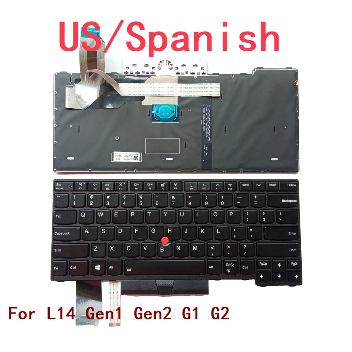 New US Spanish Laptop Backlit Keyboard For Lenovo Thinkpad L14 Gen1 Gen2 G1 G2 Notebook PC Replacement Lenovo laptop repair parts